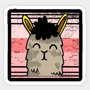 Pink Alpaca Llama Sticker